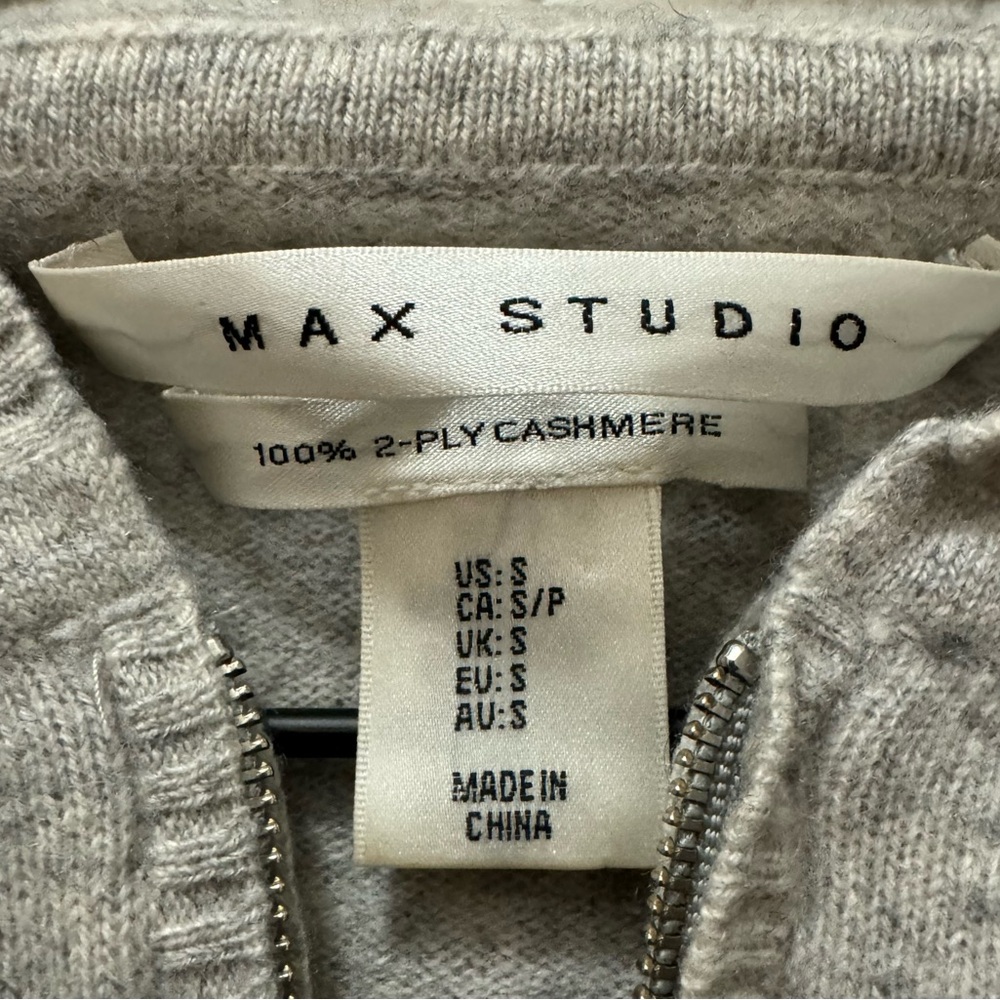 MAX STUDIO 2-Ply Cashmere Sweater Hoodie with Pockets